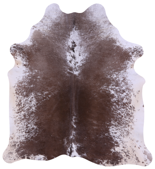 Brown Salt & Pepper Natural Cowhide Rug - Large 6' 10