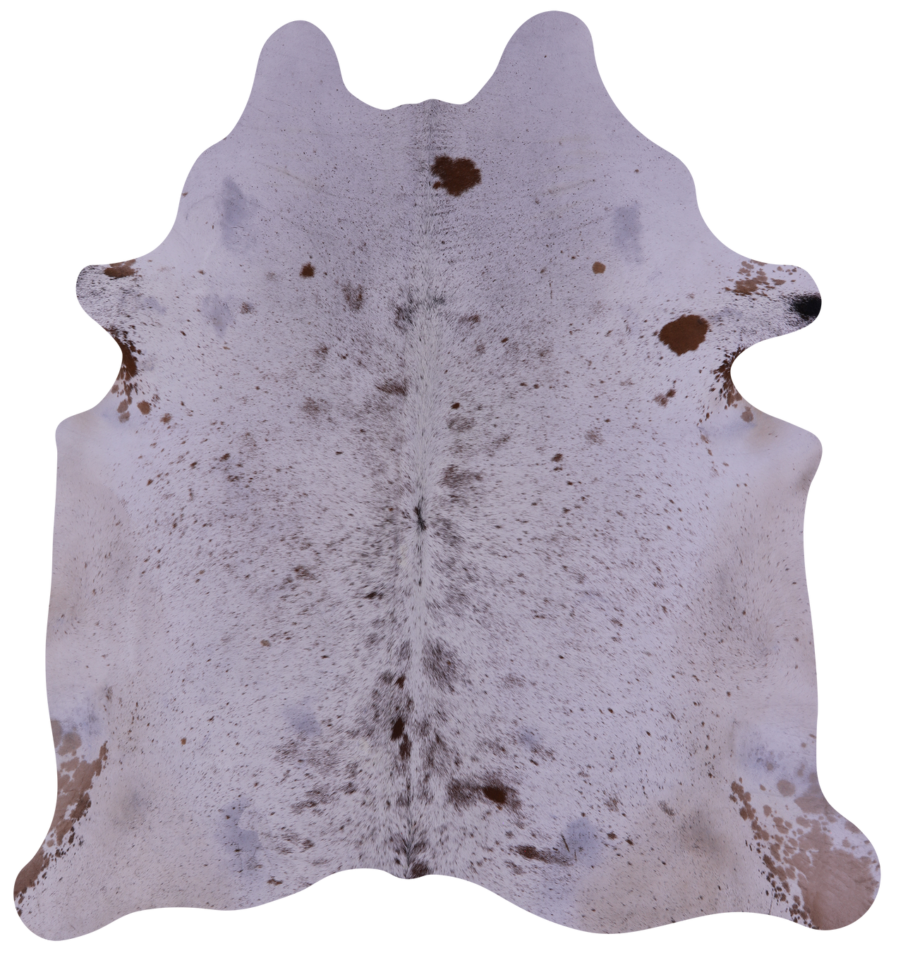 Brown Salt & Pepper Natural Cowhide Rug - X-Large 7' 5"H x 6' 9"W