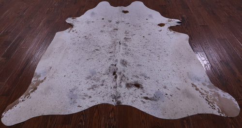 Brown Salt & Pepper Natural Cowhide Rug - X-Large 7' 5