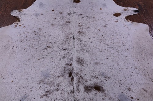 Brown Salt & Pepper Natural Cowhide Rug - X-Large 7' 5