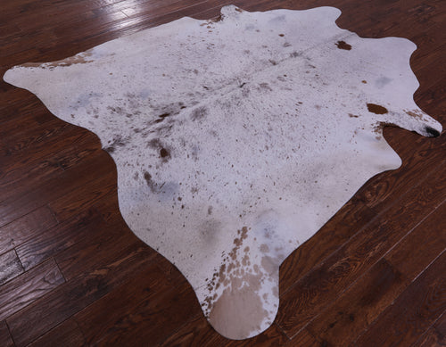Brown Salt & Pepper Natural Cowhide Rug - X-Large 7' 5