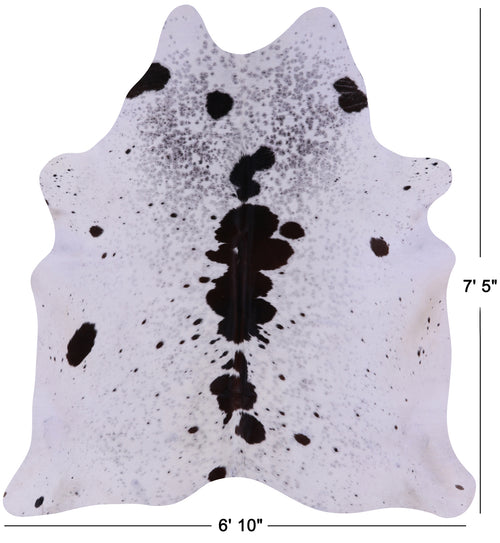 Brown Salt & Pepper Natural Cowhide Rug - X-Large 7' 5