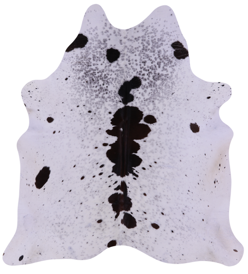 Brown Salt & Pepper Natural Cowhide Rug - X-Large 7' 5