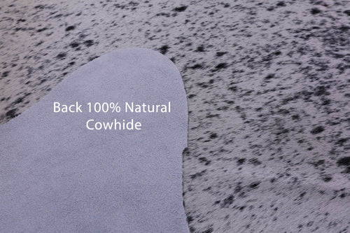 Black Salt & Pepper Natural Cowhide Rug - X-Large 7' 0