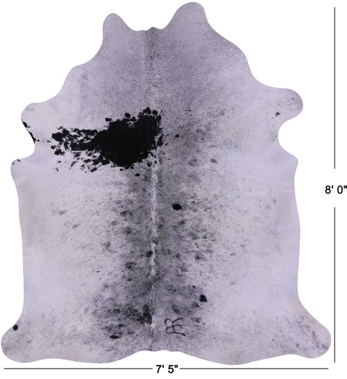 Black Salt & Pepper Natural Cowhide Rug - XX-Large 8' 0
