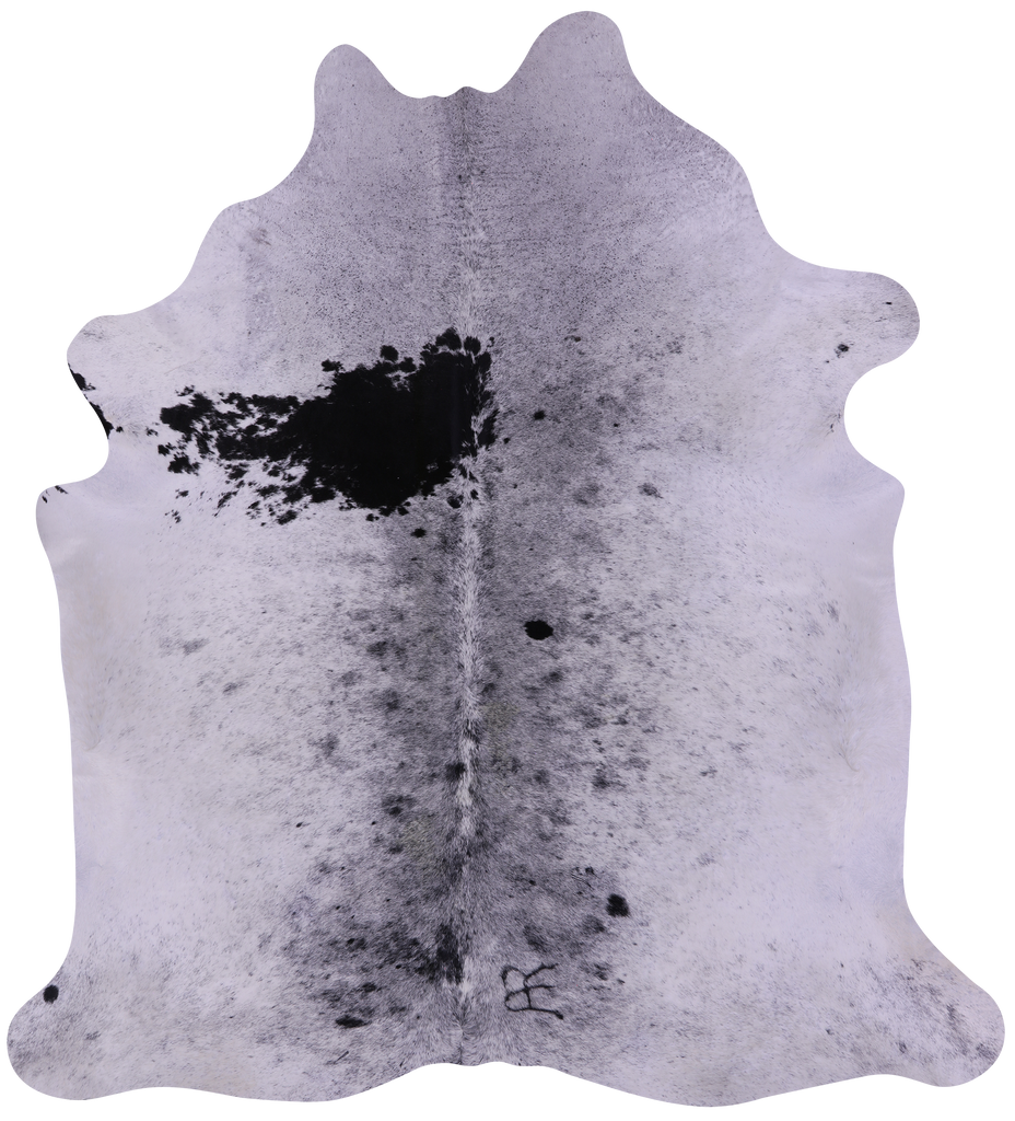 Black Salt & Pepper Natural Cowhide Rug - XX-Large 8' 0"H x 7' 5"W