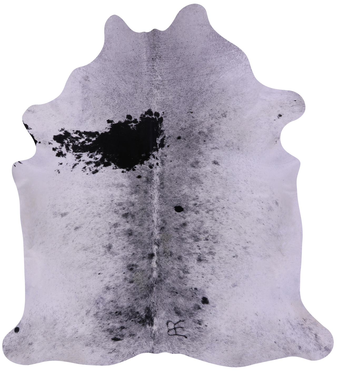 Black Salt & Pepper Natural Cowhide Rug - XX-Large 8' 0"H x 7' 5"W