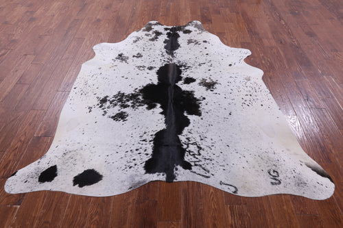 Black Salt & Pepper Natural Cowhide Rug - Large 6' 11