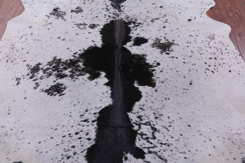 Black Salt & Pepper Natural Cowhide Rug - Large 6' 11