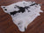 Black Salt & Pepper Natural Cowhide Rug - Large 6' 11"H x 6' 5"W