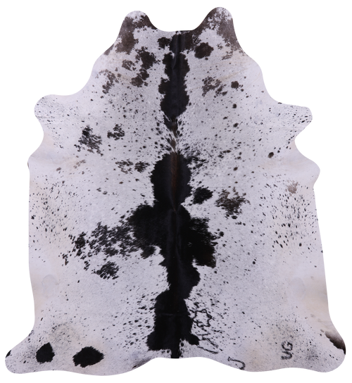 Black Salt & Pepper Natural Cowhide Rug - Large 6' 11