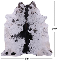 Thumbnail for Black Salt & Pepper Natural Cowhide Rug - Large 6' 11