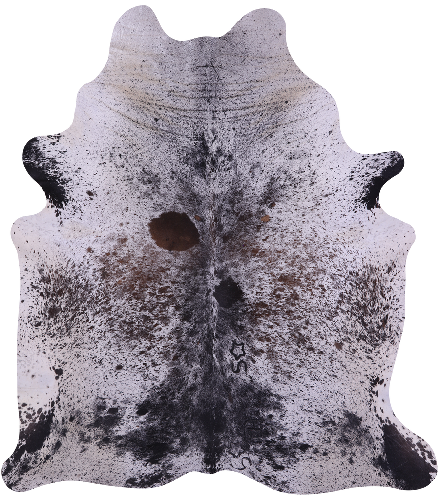 Brown Salt & Pepper Natural Cowhide Rug - XX-Large 8' 3"H x 7' 2"W