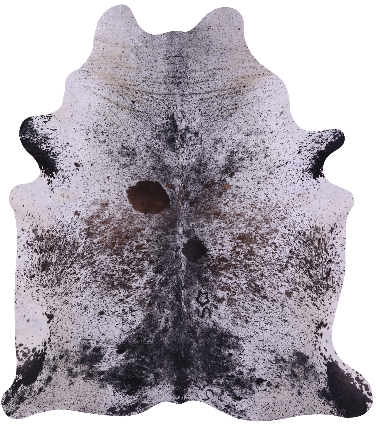 Brown Salt & Pepper Natural Cowhide Rug - XX-Large 8' 3"H x 7' 2"W