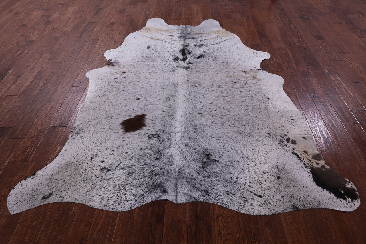 Black Salt & Pepper Natural Cowhide Rug - XX-Large 8' 3"H x 6' 7"W