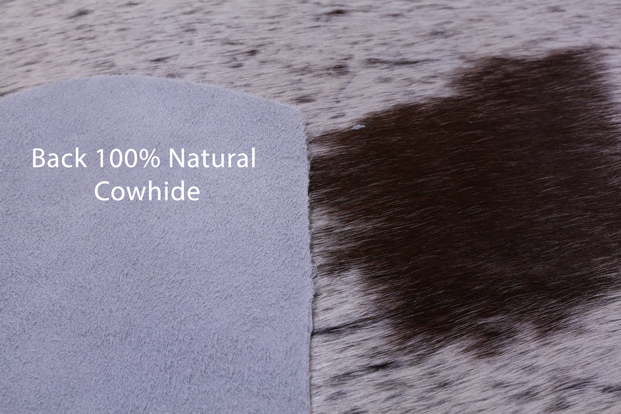 Black Salt & Pepper Natural Cowhide Rug - XX-Large 8' 3"H x 6' 7"W