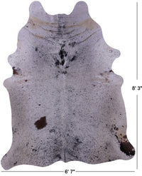 Thumbnail for Black Salt & Pepper Natural Cowhide Rug - XX-Large 8' 3