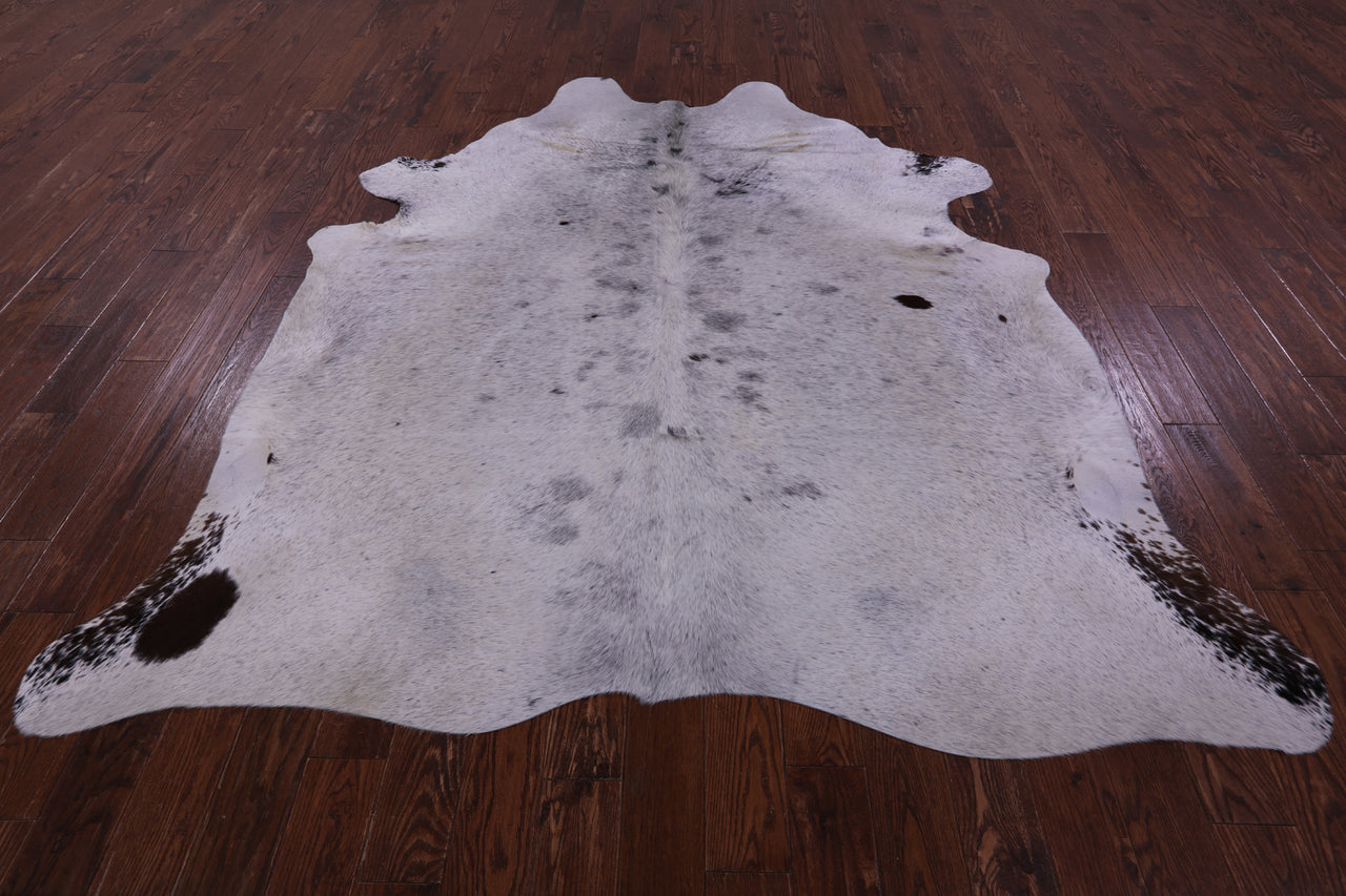 Brown Salt & Pepper Natural Cowhide Rug - XX-Large 8' 0"H x 7' 3"W