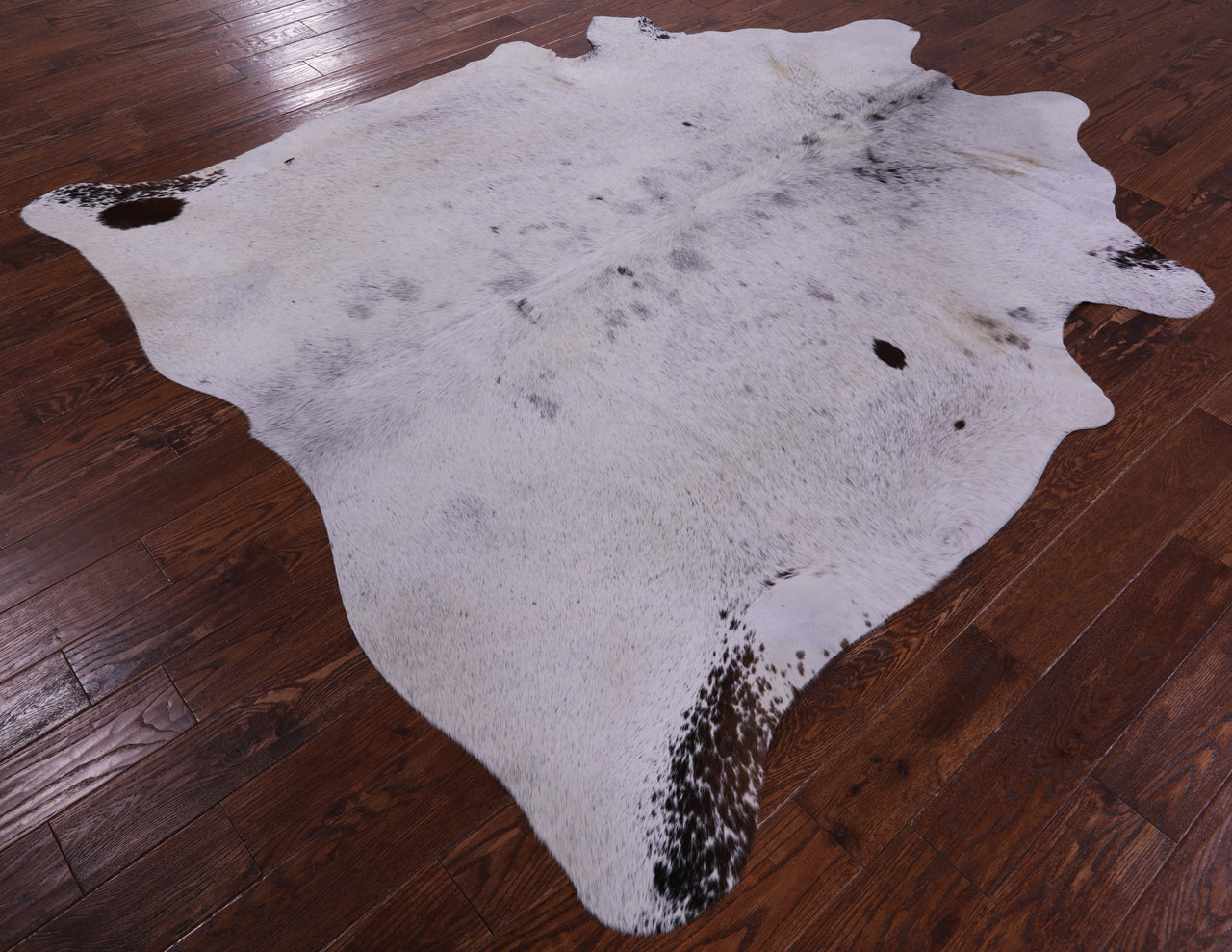 Brown Salt & Pepper Natural Cowhide Rug - XX-Large 8' 0"H x 7' 3"W