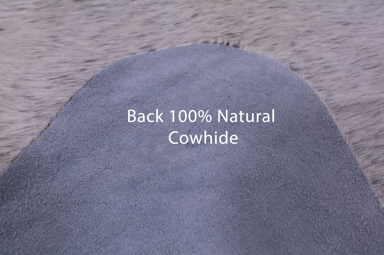 Brown Salt & Pepper Natural Cowhide Rug - XX-Large 8' 0"H x 7' 3"W