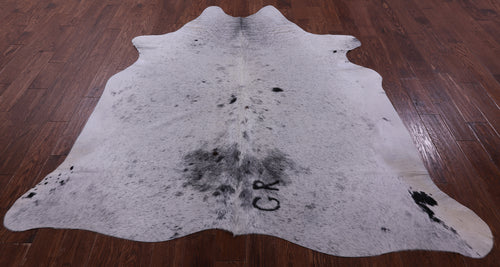 Black Salt & Pepper Natural Cowhide Rug - X-Large 7' 3