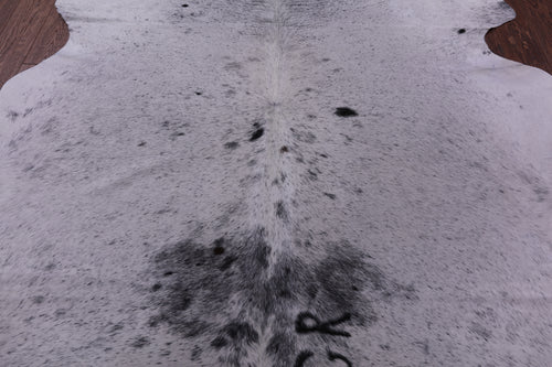 Black Salt & Pepper Natural Cowhide Rug - X-Large 7' 3