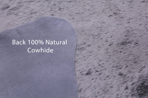 Black Salt & Pepper Natural Cowhide Rug - X-Large 7' 3
