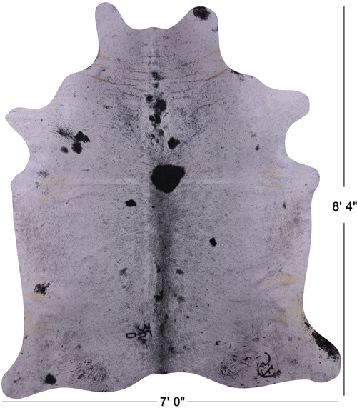 Black Salt & Pepper Natural Cowhide Rug - XX-Large 8' 4