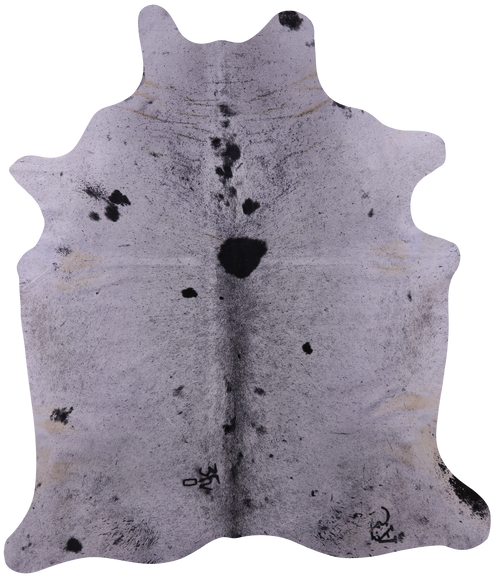Black Salt & Pepper Natural Cowhide Rug - XX-Large 8' 4