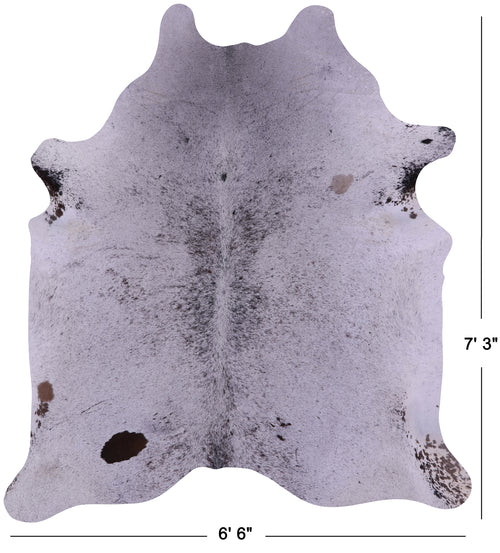 Brown Salt & Pepper Natural Cowhide Rug - X-Large 7' 3