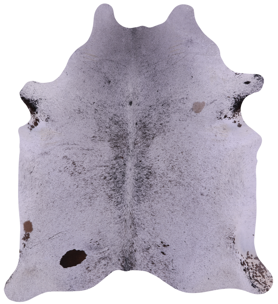 Brown Salt & Pepper Natural Cowhide Rug - X-Large 7' 3"H x 6' 6"W