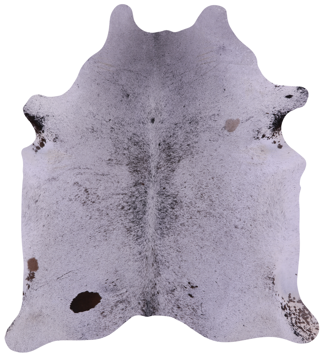 Brown Salt & Pepper Natural Cowhide Rug - X-Large 7' 3"H x 6' 6"W