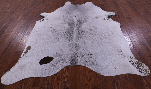 Brown Salt & Pepper Natural Cowhide Rug - X-Large 7' 3