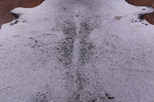Brown Salt & Pepper Natural Cowhide Rug - X-Large 7' 3