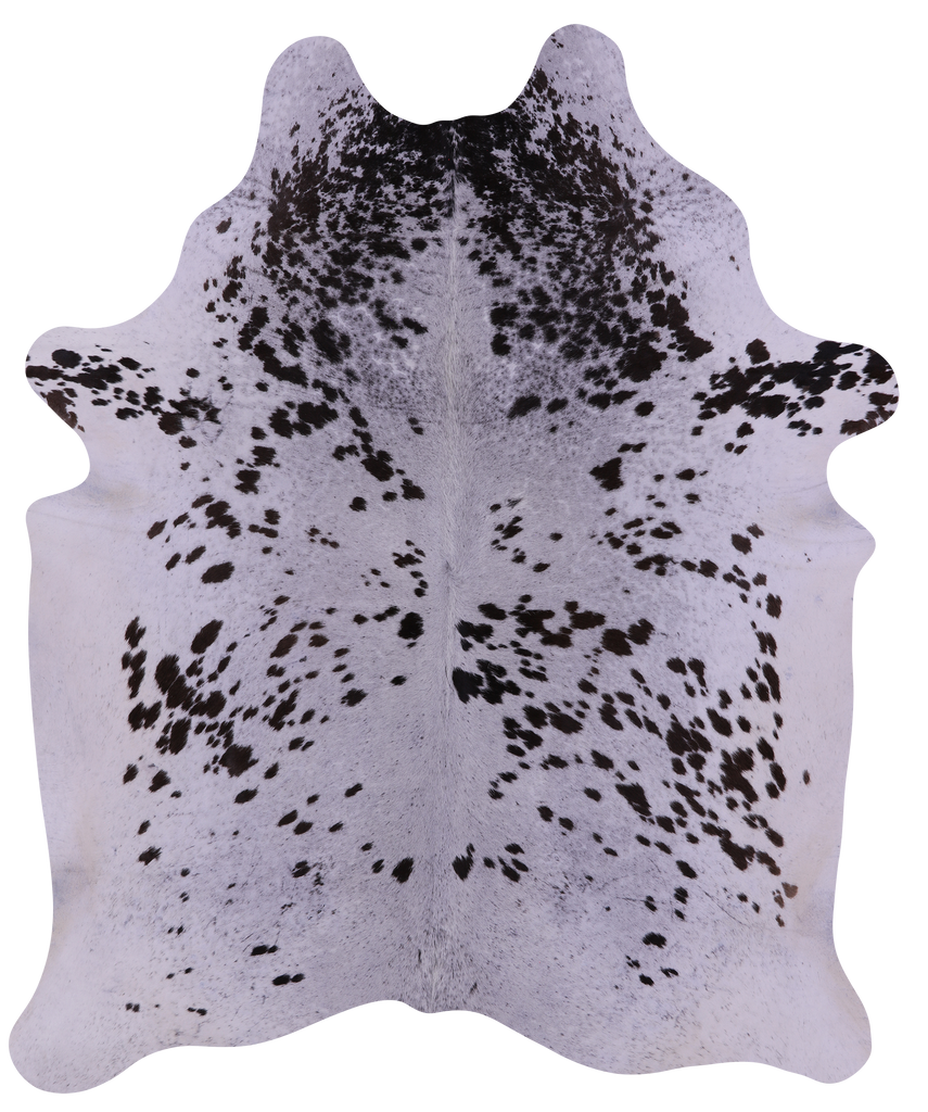 Brown Salt & Pepper Natural Cowhide Rug - X-Large 7' 4"H x 6' 0"W
