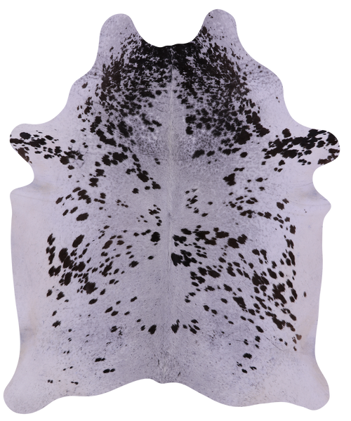 Brown Salt & Pepper Natural Cowhide Rug - X-Large 7' 4