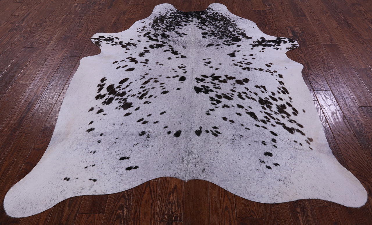 Brown Salt & Pepper Natural Cowhide Rug - X-Large 7' 4"H x 6' 0"W