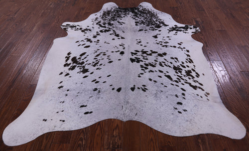 Brown Salt & Pepper Natural Cowhide Rug - X-Large 7' 4