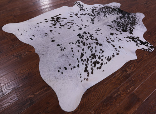 Brown Salt & Pepper Natural Cowhide Rug - X-Large 7' 4