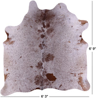 Thumbnail for Brown Salt & Pepper Natural Cowhide Rug - Large 6' 9
