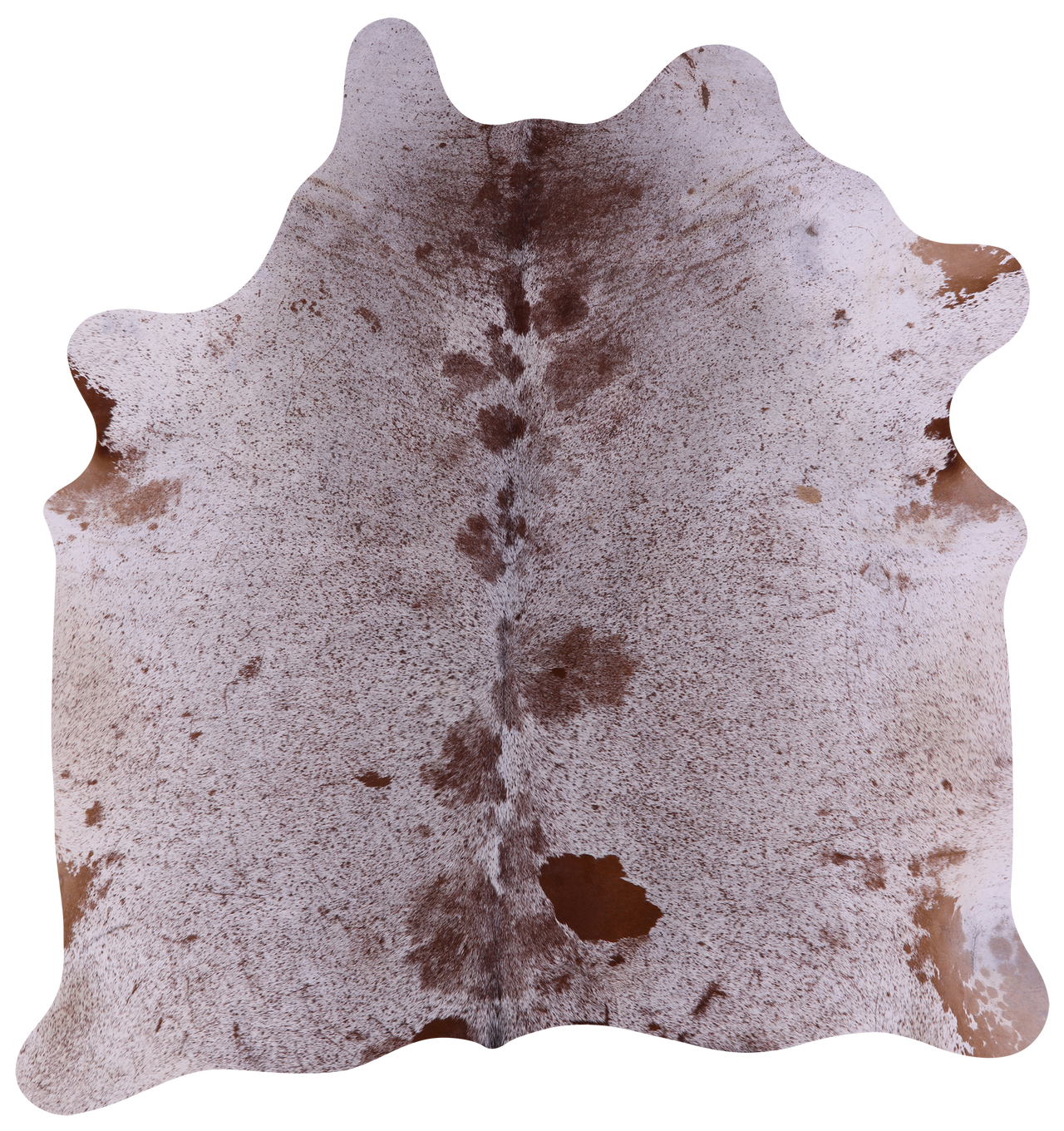 Brown Salt & Pepper Natural Cowhide Rug - Large 6' 9"H x 6' 3"W