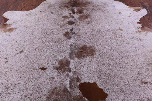Brown Salt & Pepper Natural Cowhide Rug - Large 6' 9