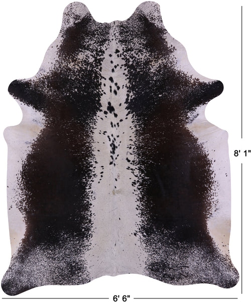 Brown Salt & Pepper Natural Cowhide Rug - XX-Large 8' 1
