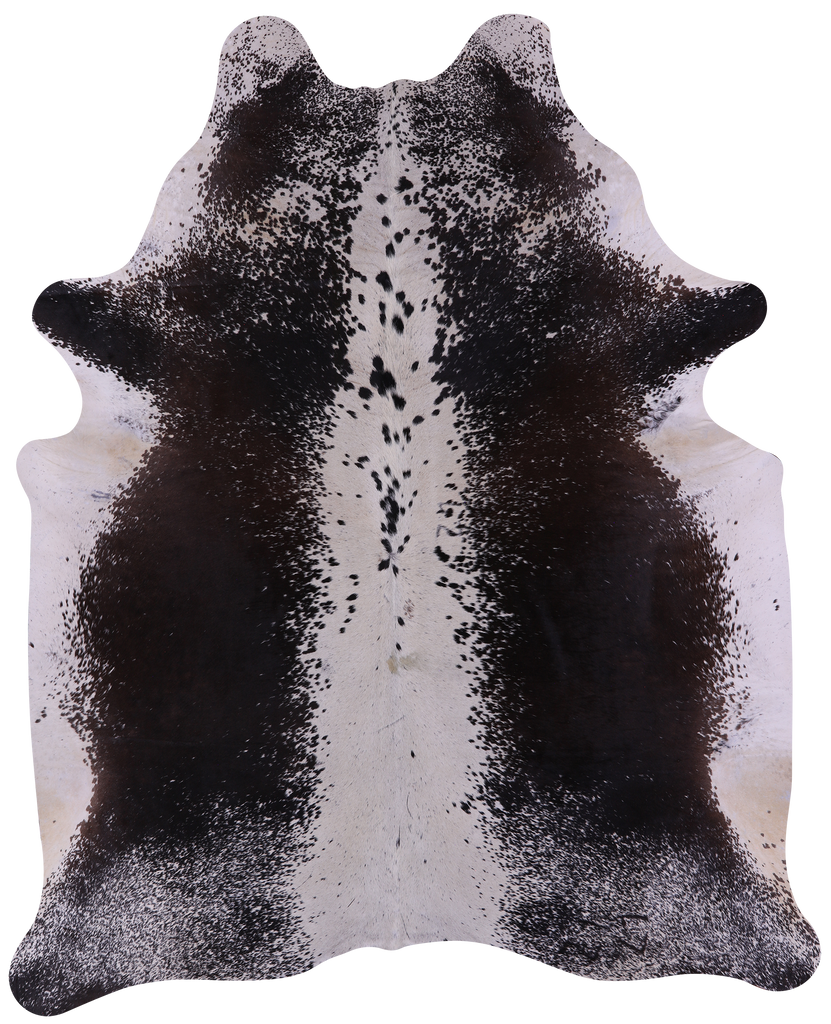 Brown Salt & Pepper Natural Cowhide Rug - XX-Large 8' 1"H x 6' 6"W