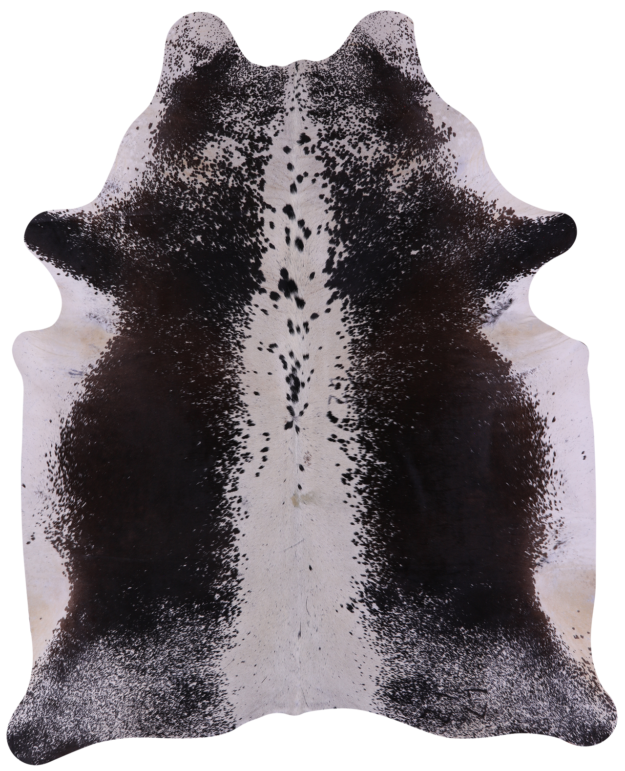 Brown Salt & Pepper Natural Cowhide Rug - XX-Large 8' 1"H x 6' 6"W