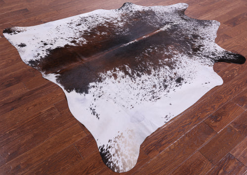 Brown Salt & Pepper Natural Cowhide Rug - X-Large 7' 1