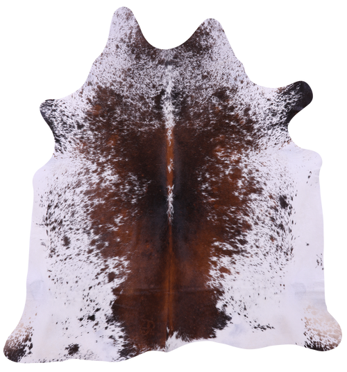 Brown Salt & Pepper Natural Cowhide Rug - X-Large 7' 1