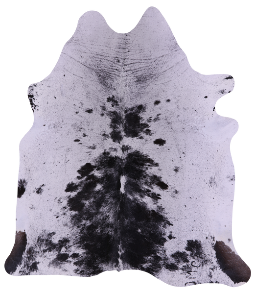 Black Salt & Pepper Natural Cowhide Rug - X-Large 7' 1"H x 6' 6"W