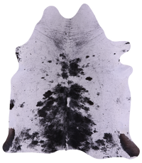 Thumbnail for Black Salt & Pepper Natural Cowhide Rug - X-Large 7' 1