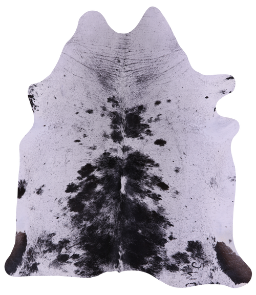 Black Salt & Pepper Natural Cowhide Rug - X-Large 7' 1